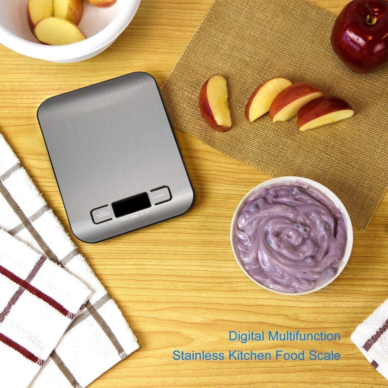 Digital Stainless Steel Kitchen Scale Multifunction Food Scale for Home Kitchen.