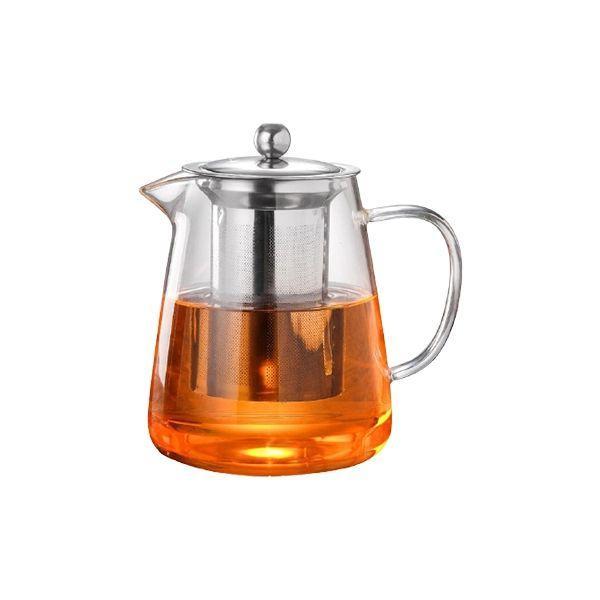 Infuser Glass Tea Jug with Stainless Steel Filter – Premium Hot & Cold Brewer for Tea, Detox Water & Herbal Drinks.