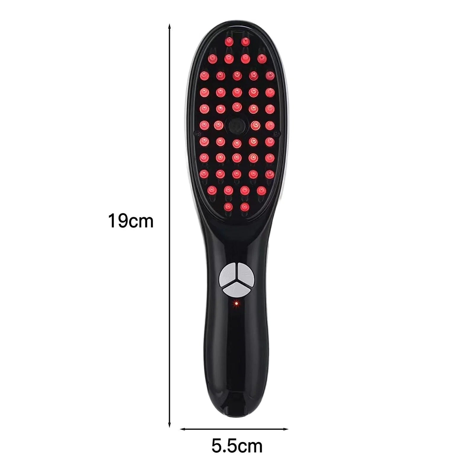 Electric Massage Comb – Blue & Red Light Therapy, Vibration Brush, Spray & Negative Ion Scalp Massager (Rechargeable).