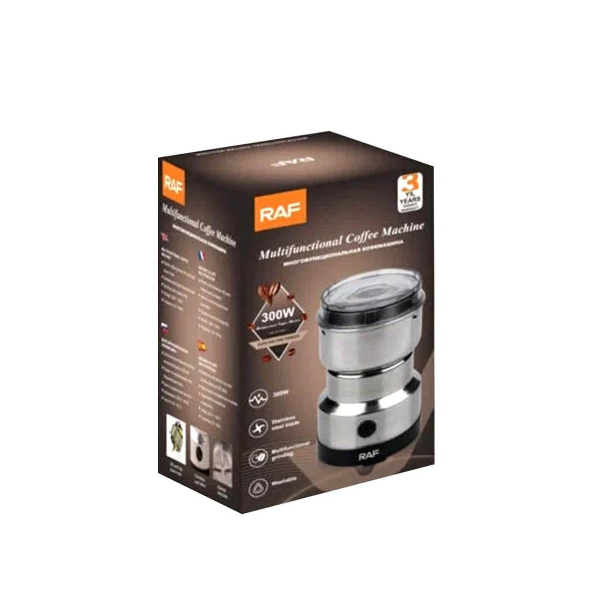 RAF R‑7113 Electric Grinder | 300W | Stainless Steel Blades | 85‑100g Capacity | Coffee, Spices & Masala.