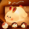 Cute Rabbit Silicone Lamp – Soft Touch Night Light for Kids & Home Decor.