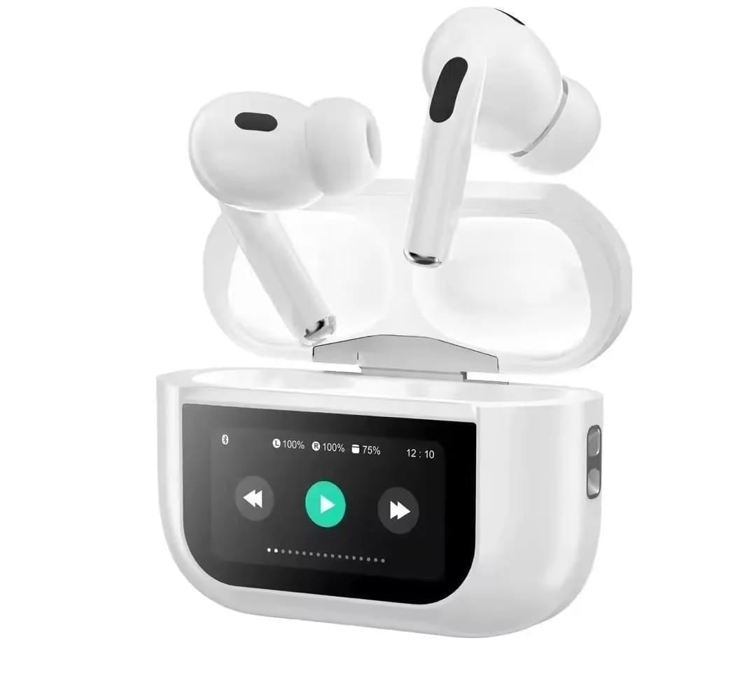 Airpods Pro A9 ANC ENC Double Dark Noise Reduction Bluetooth Wireless Earbuds With Battery Display Touch Control For Android And IOS.